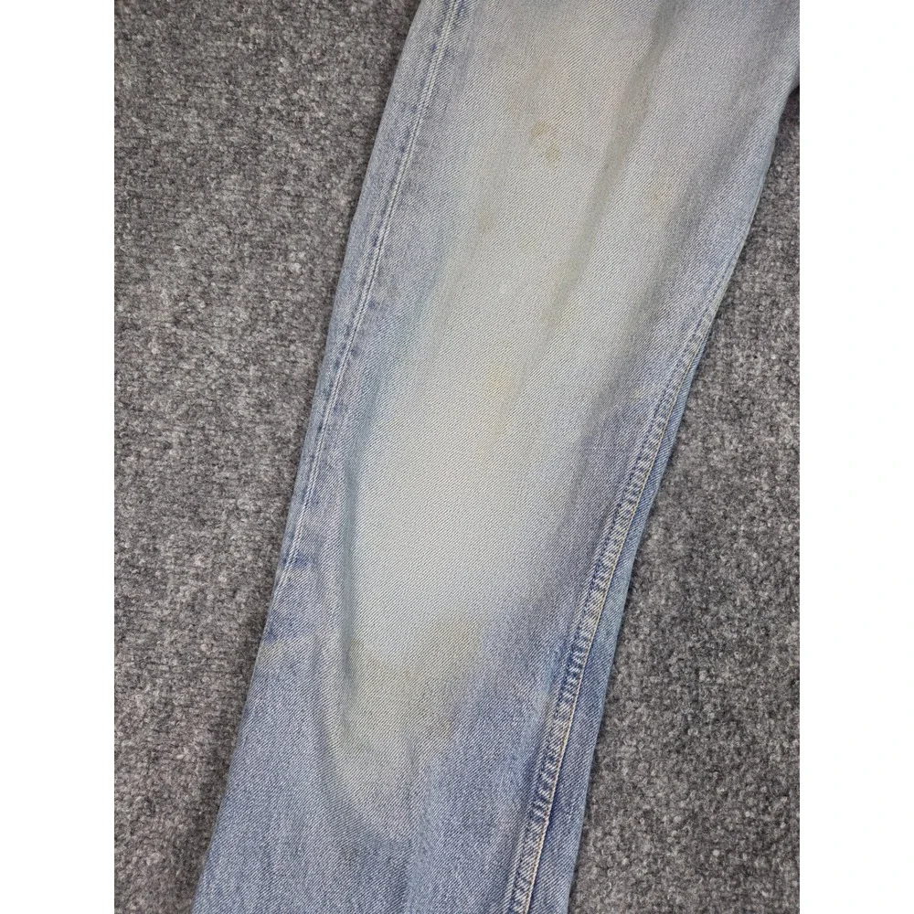 Vintage 90s Levis 501 Jeans Mens 28x34 Light Wash Blue Made In France Straight
